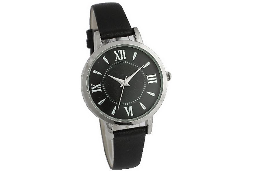 Miraval Quarzuhr Miraval Damenarmbanduhr Leder Schwarz, Elegante Uhr mit rö günstig online kaufen