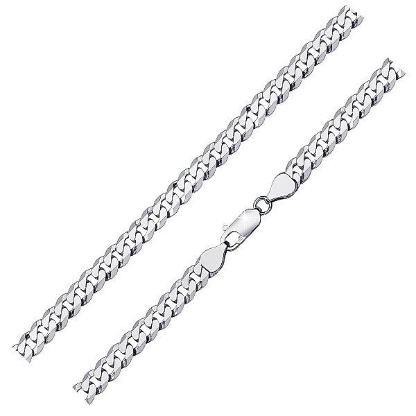 Materia Silberarmband Herren Panzerarmband 6mm diamantiert günstig online kaufen