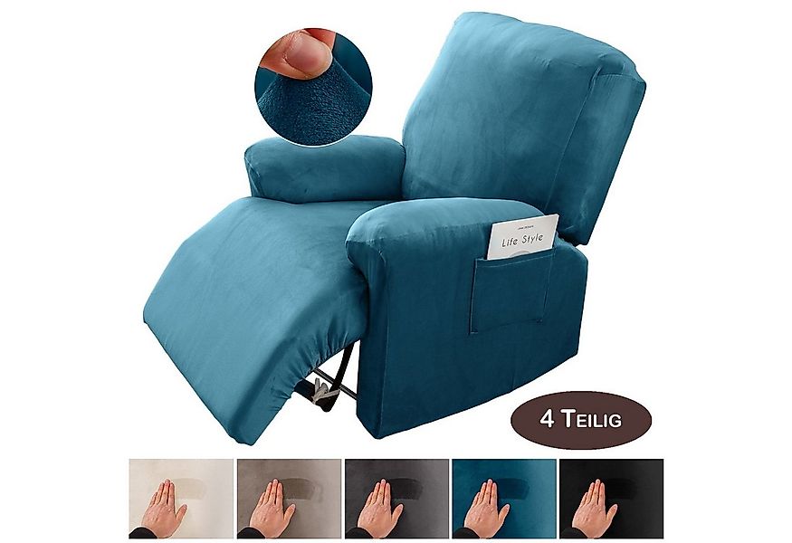 BTTO Relaxsesselhusse Sesselhussen Relaxsesselhusse Samt,Stretch Sesselbezu günstig online kaufen