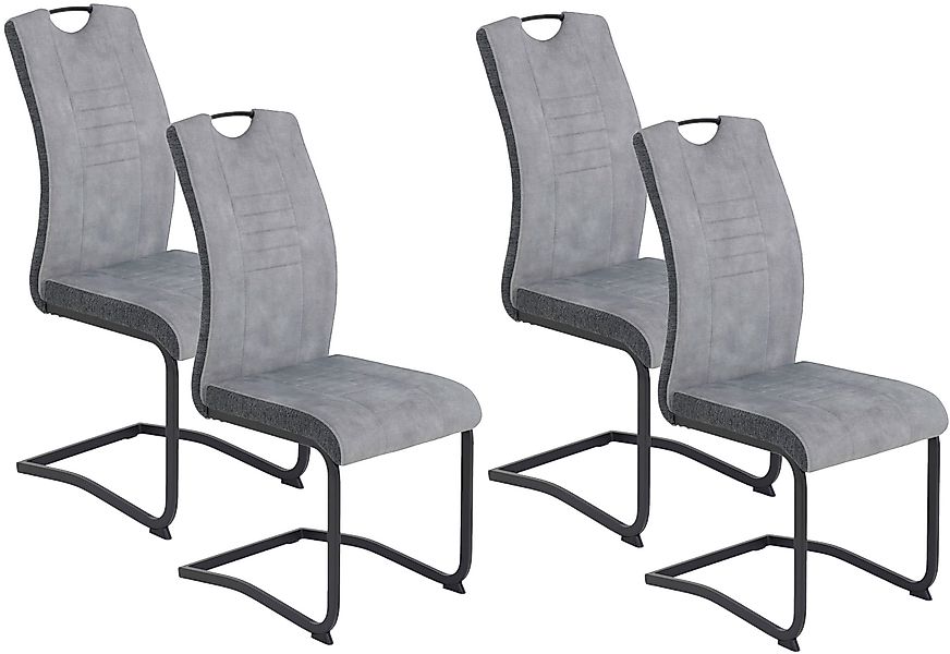 HELA Freischwinger »RIGA«, (Set), 4 St., Microfaser-Webstoff, Freischwinger günstig online kaufen