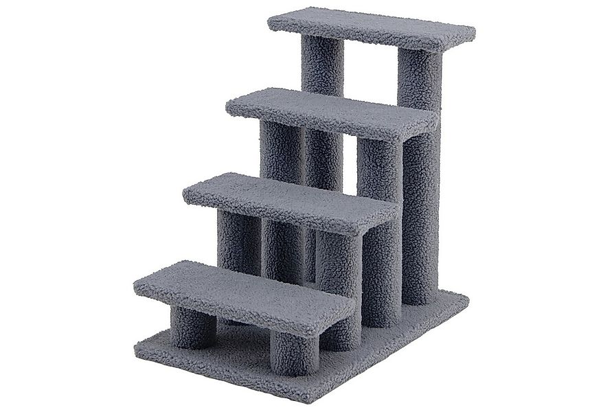 COSTWAY Kratzbaum Tiertreppe, aus Lammkaschmir, bis 25 kg, 61 x 41 x 60 cm günstig online kaufen
