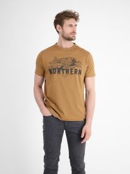 LERROS T-Shirt "LERROS Unifarbenes T-Shirt mit Brustprint" günstig online kaufen