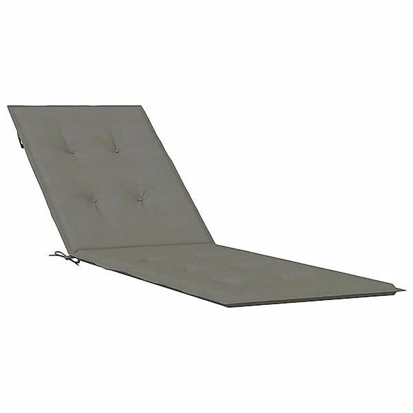 vidaXL Liegestuhl-Auflage Melange Dunkelgrau 75+105 x 50 x 4 cm Stoff 40024 günstig online kaufen