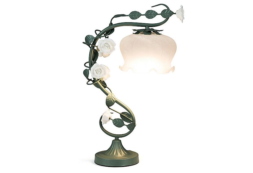 COSTWAY Nachttischlampe, 54,5cm mit Maiglöckchen Lampenschirm, 6 Keramikros günstig online kaufen