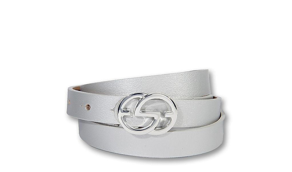 Silbergift Koppelgürtel "Koppelgürtel mit prägnanter silberner Doppel-G-Sch günstig online kaufen