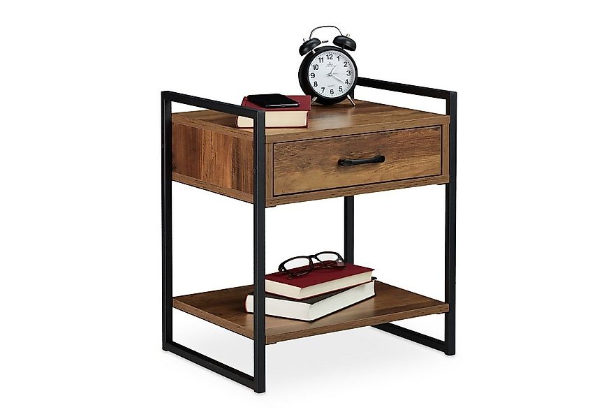 relaxdays Nachttisch Industrial günstig online kaufen