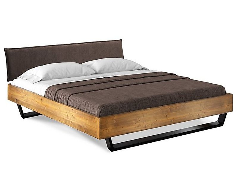 Moebel-Eins Massivholzbett, CURBY Kufenbett mit Polster-Kopfteil, Material günstig online kaufen