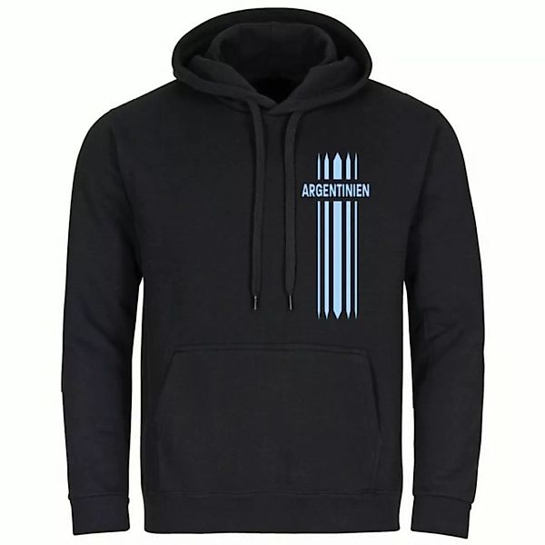 multifanshop Kapuzensweatshirt Argentinien - Streifen - Pullover günstig online kaufen