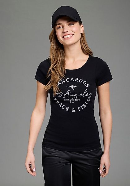 KangaROOS Print-Shirt sehr figurbetonter Schnitt, Print, Rundhalsausschnitt günstig online kaufen