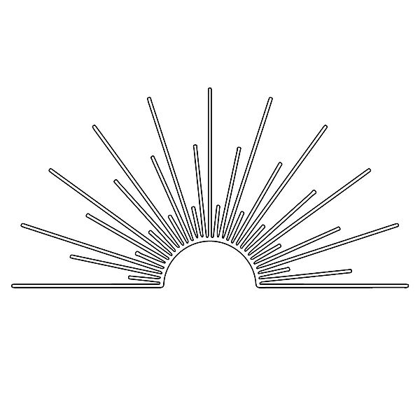 Jumpeak Wanddekoobjekt Sonne Metall Kunst Wanddekor, abstrakte Sonne Dekora günstig online kaufen
