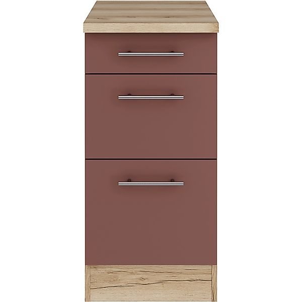 OPTIFIT Bari407 Küchen-Unterschrank 40 cm Rostrot günstig online kaufen