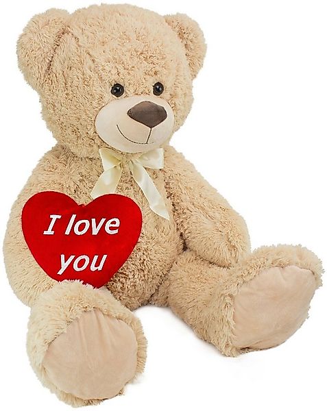BRUBAKER Kuscheltier XXL Teddybär 100 cm groß mit I Love You Herz (1-St), g günstig online kaufen