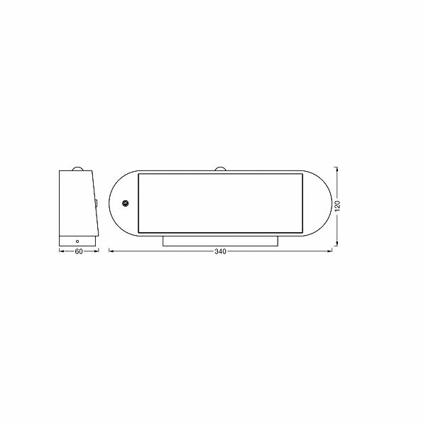 OSRAM LED-Sensor-Wandlampe ENDURA STYLE SOLAR OVAL 34 cm 830 günstig online kaufen