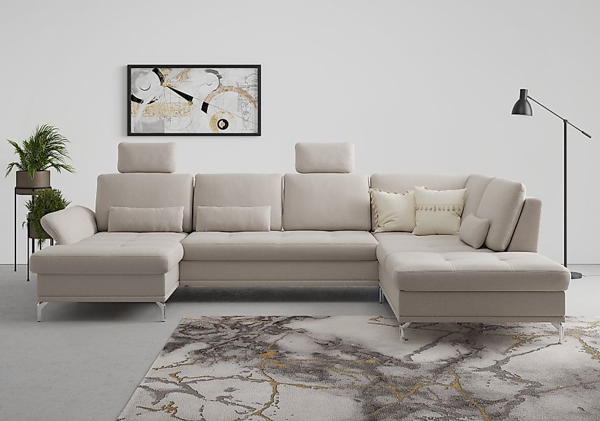 INOSIGN Wohnlandschaft "Palm Beach U-Form" Federkern, mit Sitztiefenverstel günstig online kaufen