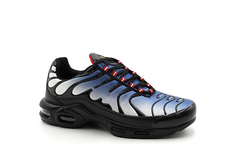 Sonderpostendiscount Herrenschuhe Sneaker mit Luftpolster K53-55 Black-Blue günstig online kaufen