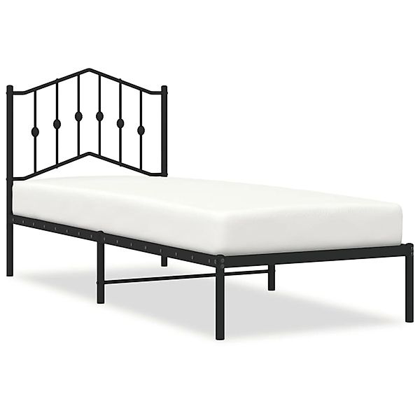 vidaXL Bettgestell mit Kopfteil Metall Schwarz 90x190 cm Modell 121927734 günstig online kaufen