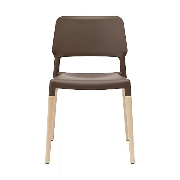 Santa + Cole - Belloch Stuhl - braun/Gestell buche günstig online kaufen