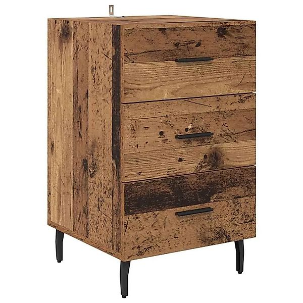 vidaXL Nachttisch mit Schubladen Altholz 40 x 40 x 66 cm Holzwerkstoff 8821 günstig online kaufen