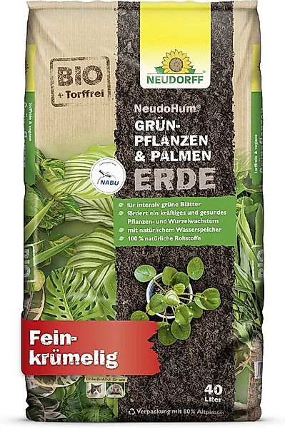Neudorff Blumenerde Neudorff NeudoHum Grünpflanzen- & PalmenErde 40 L, mit günstig online kaufen