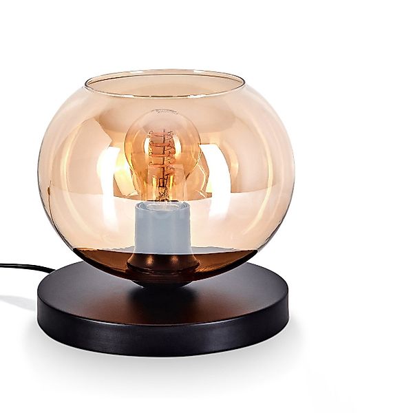 hofstein Tischleuchte Tischlampe aus Metall/Glas in günstig online kaufen