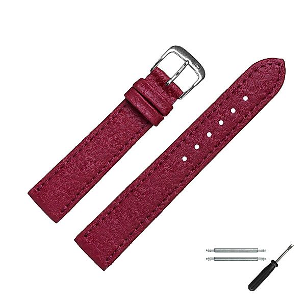 MARBURGER Uhrenarmband 20mm Kunststoff Vegan Rot günstig online kaufen