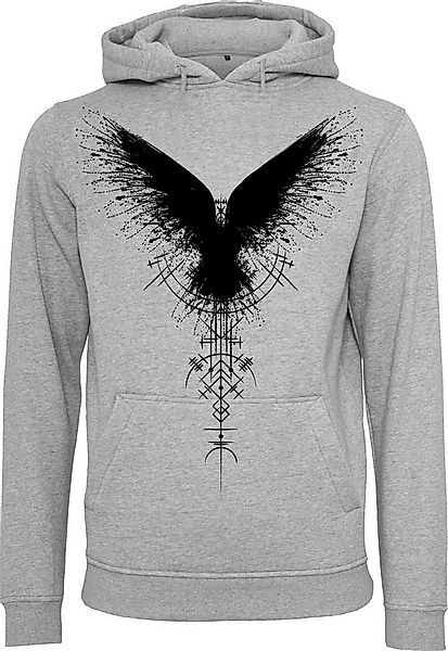 Baddery Kapuzenpullover Wikinger Hoodie: "Schattenrabe" - Wikinger Vikings günstig online kaufen