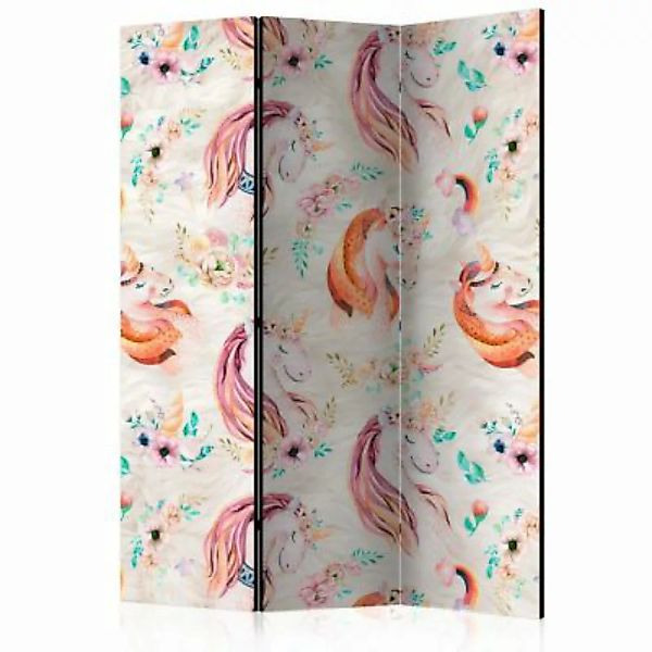artgeist Paravent Pastel Unicorns [Room Dividers] mehrfarbig Gr. 135 x 172 günstig online kaufen
