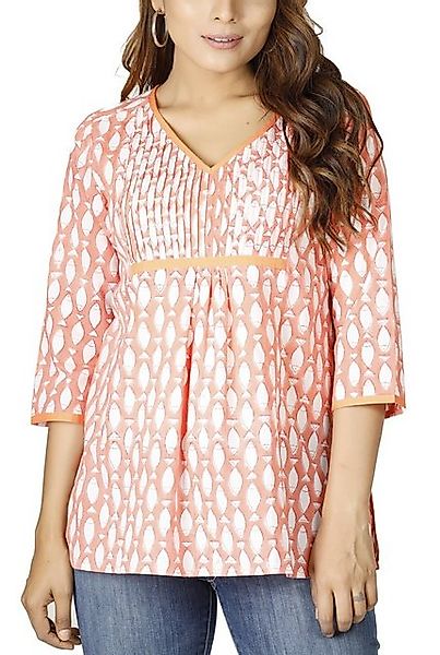 Guru-Shop Longbluse Handbedruckte Bohobluse, luftige Baumwollbluse.. altern günstig online kaufen