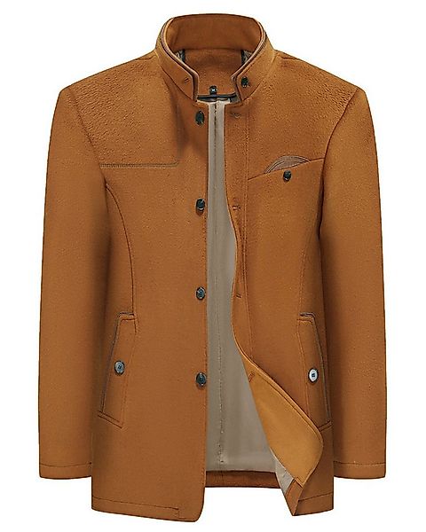 Allthemen Wollmantel mit Stehkragen Wintermantel Herren warmer Kurzmantel günstig online kaufen