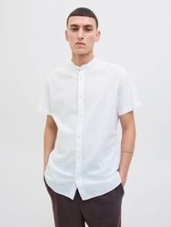 Jack & Jones Kurzarmhemd "JJESUMMER BAND SHIRT SS SN" mit Bandkragen günstig online kaufen
