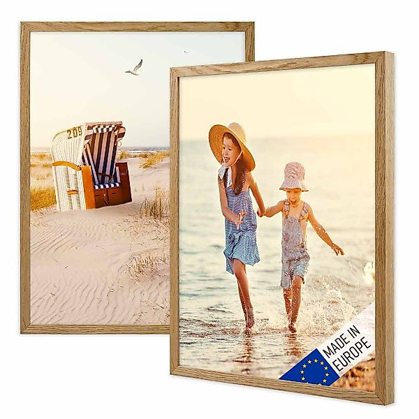 PHOTOLINI Bilderrahmen 2er Set Massivholz-Rahmen Modern günstig online kaufen