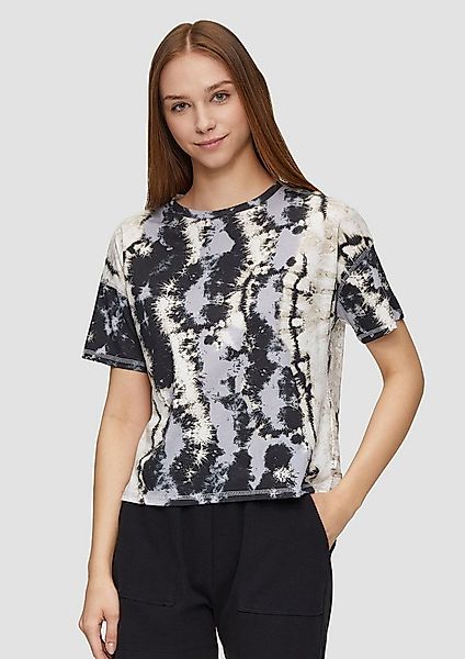 QS Kurzarmshirt T-Shirt T-Shirt mit All-over-Print günstig online kaufen