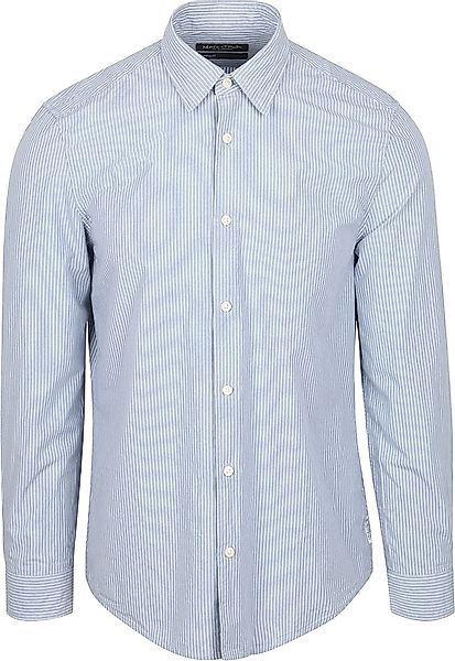 Marc O'Polo Hemd Streifen Hellblau  - Größe XL günstig online kaufen