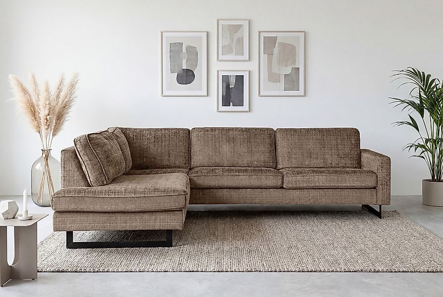 Home affaire Ecksofa "Pinto, 290 cm, Cord, Chenille, Lederoptik, Ottomane l günstig online kaufen
