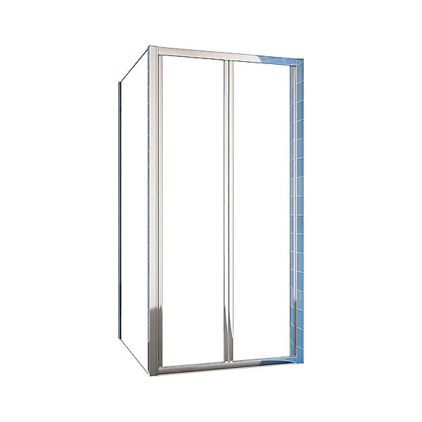 AICA Eckdusche Falttür B.90xH.185cm Schiebetür Duschkabine mit Seitenwand 9 günstig online kaufen