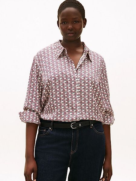 Tommy Hilfiger Curve Shirtbluse CRV VIS TWILL LS REGULAR SHIRT in großen Gr günstig online kaufen