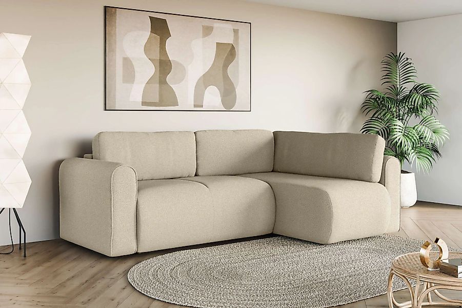 OTTO home Ecksofa "Zacharia wahlweise Schlafsofa mit Bettkasten, B/T/H 250/ günstig online kaufen