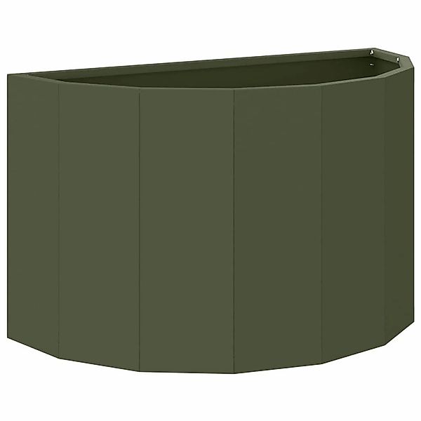 vidaXL Pflanzkübel Olive Grün 60 x 30 x 35 cm Stahl 883699 günstig online kaufen