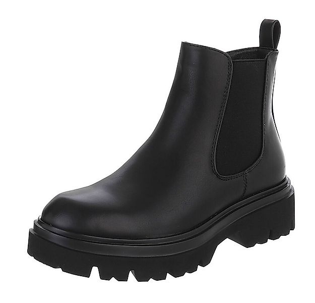 Ital-Design Modische Chelsea Boots mit Profilsohle für Damen Plateaustiefel günstig online kaufen