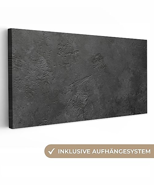 OneMillionCanvasses® Leinwandbild Panorama Beton - Strukturiert günstig online kaufen