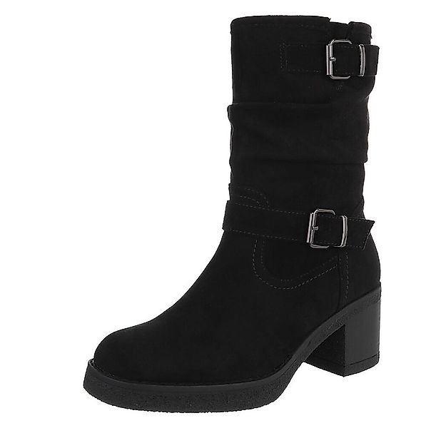 Ital-Design Damen Stiefel mit Schnallen und angenehmem Tragekomfort Stiefel günstig online kaufen