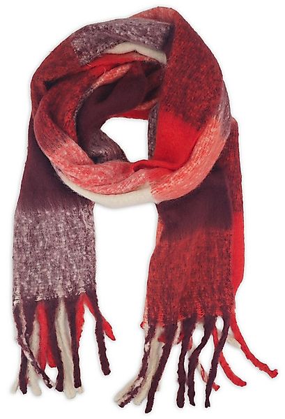 styleBREAKER XXL-Schal Karo Webschal mit langen Fransen, (1-St) günstig online kaufen