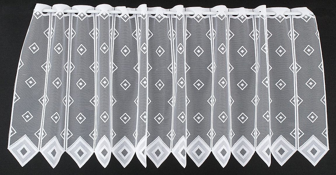 Gardinen Kranzusch Scheibengardine Quadrate, Stangendurchzug, transparent, günstig online kaufen