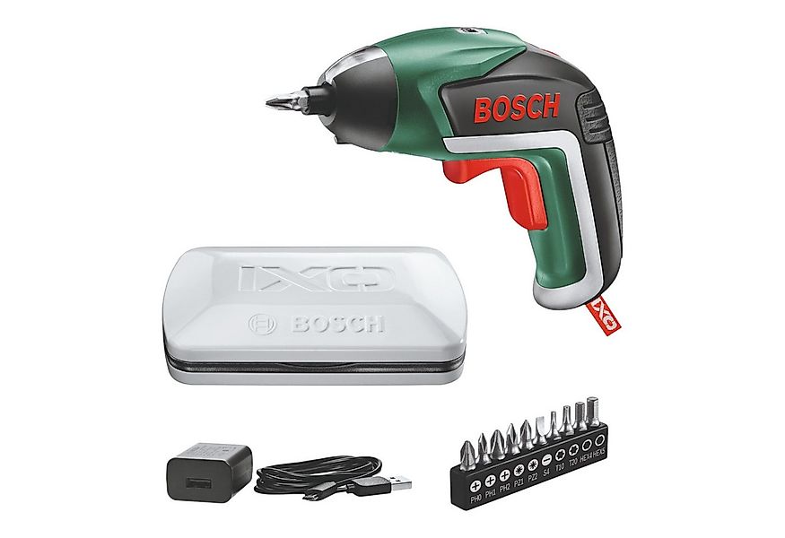 BOSCH Akku-Schrauber IXO 5 Akku Schrauber 3,6 V 4,5 Nm + Bit Set + Lader + günstig online kaufen