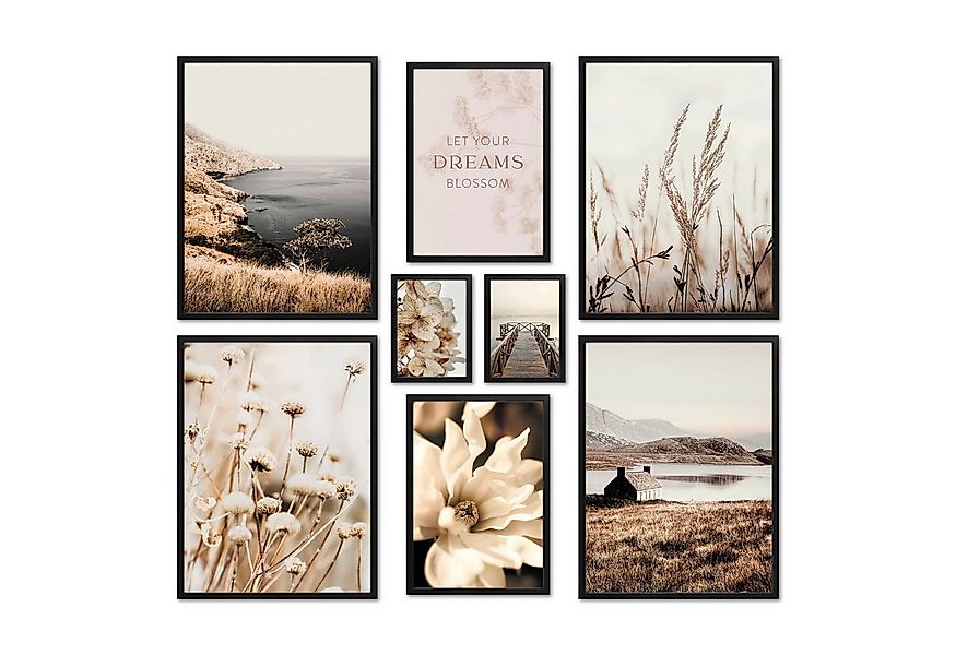 ARTFAVES Bilder-Collage Poster Set - BEIGE VINTAGE NATURE - Deko Wandbilder günstig online kaufen