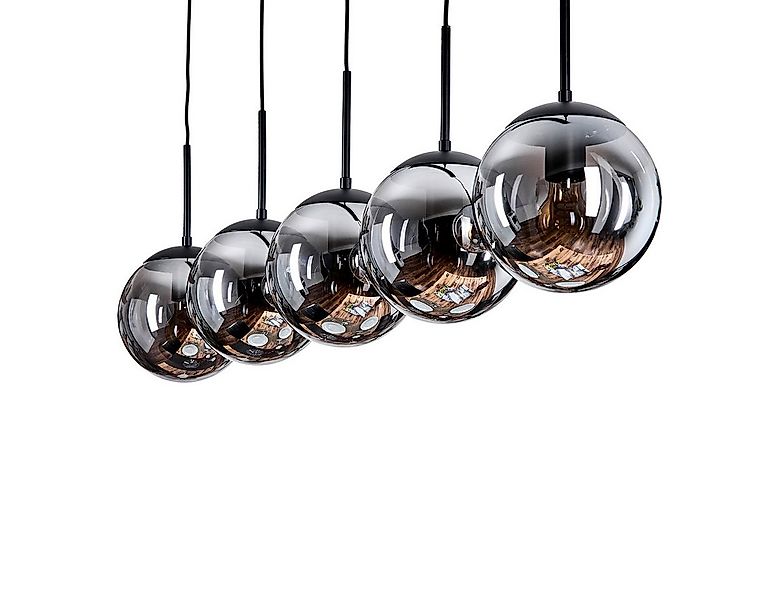 hofstein Hängeleuchte Hängelampe aus Metall/Glas in Schwarz/Rauchfarben, oh günstig online kaufen