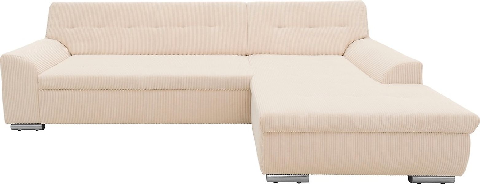 DOMO collection Ecksofa "Treviso viele Bezüge, auch in Cord, L-Form, B/T/H: günstig online kaufen