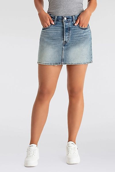 Levis "ICON SKIRT" mit Used-Effekten und ausgefransten Kanten günstig online kaufen