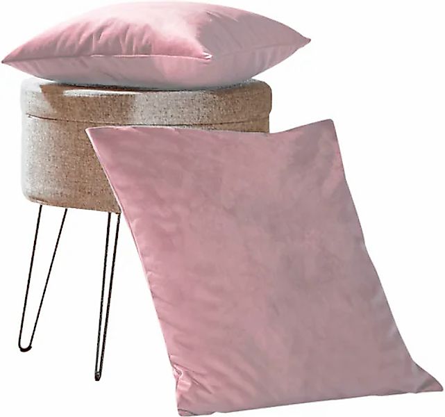 Weckbrodt Dekokissen »Valentin« Samt-Optik, Velour, Unifarben, Kissenhülle günstig online kaufen