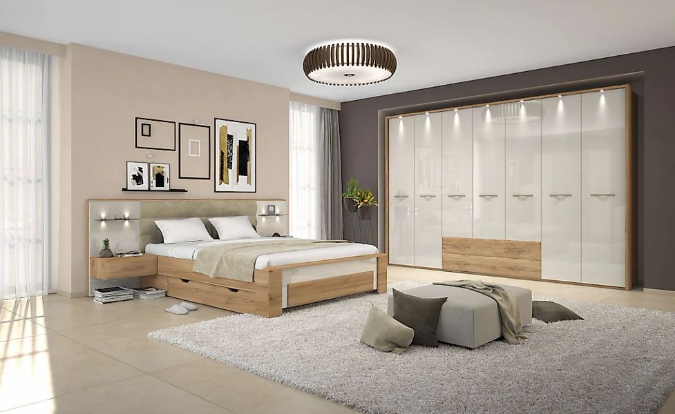 OTTO home Kleiderschrank "Gala, beige hochglänzend UV lackiert, kratzfest, günstig online kaufen